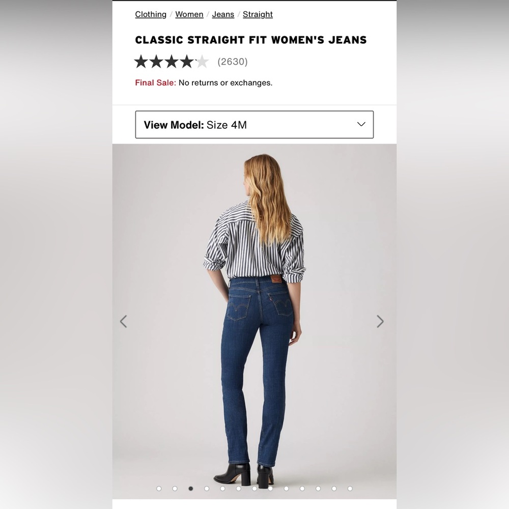 Levi's Women's Classic Straight Leg Jeans - Blue